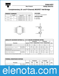 Vishay Si4501ADY datasheet