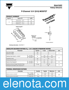 Vishay Si5475DC datasheet