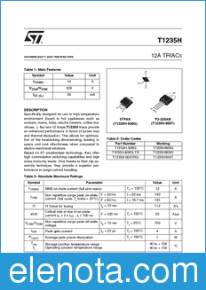 STMicroelectronics T1235H datasheet