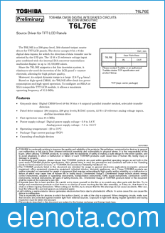 Toshiba T6L76E datasheet