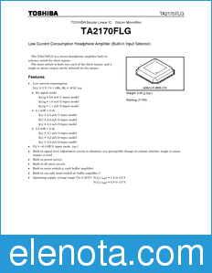 Toshiba TA2170FLG datasheet