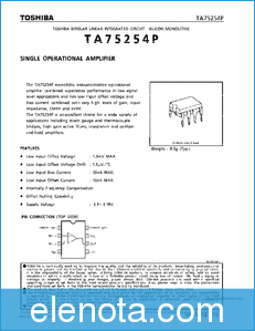 Toshiba TA75254P datasheet