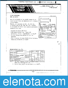 Toshiba TA7666P datasheet