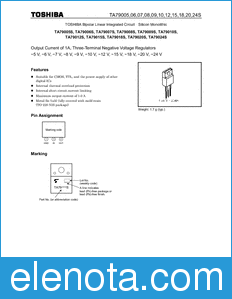 Toshiba TA79005S datasheet