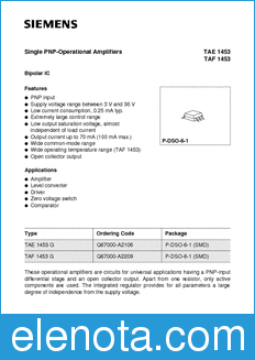 Infineon TAE1453 datasheet