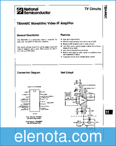 National Semiconductor TBA440C datasheet