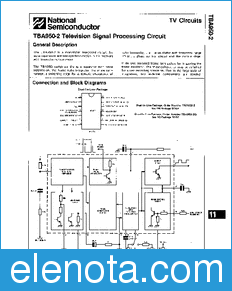 National Semiconductor TBA950 datasheet