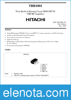 Hitachi TBB1001 datasheet