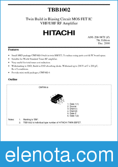 Hitachi TBB1002 datasheet