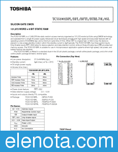 Toshiba TC551001BPL datasheet