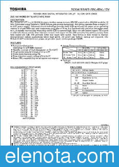 Toshiba TC554161AFT-10V datasheet