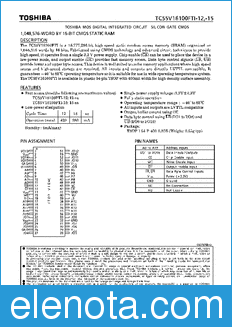 Toshiba TC55V16100FTI-12 datasheet