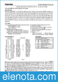 Toshiba TC55V16256FT-12 datasheet