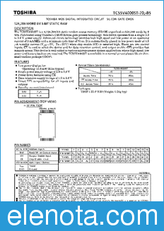 Toshiba TC55V4000ST-70 datasheet
