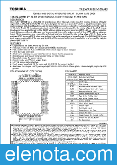 Toshiba TC55V4376FF-100 datasheet