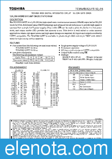Toshiba TC55V8512FT-12 datasheet