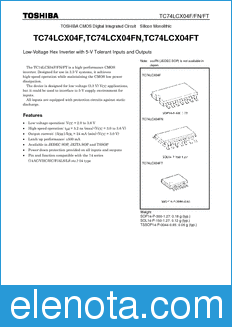 Toshiba TC74LCX04F datasheet