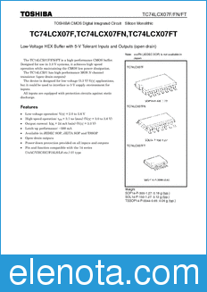 Toshiba TC74LCX07F datasheet