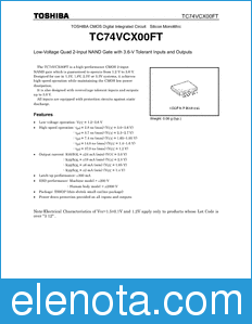 Toshiba TC74VCX00FT datasheet