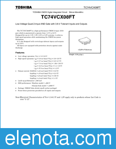 Toshiba TC74VCX08FT datasheet