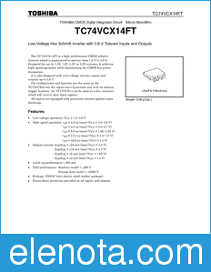 Toshiba TC74VCX14FT datasheet
