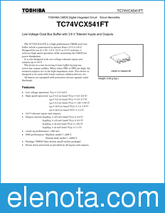 Toshiba TC74VCX541FT datasheet