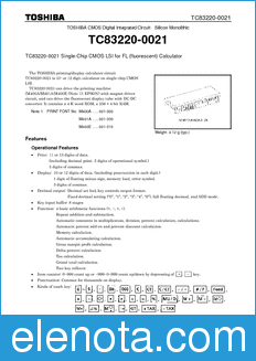Toshiba TC83220-0021 datasheet