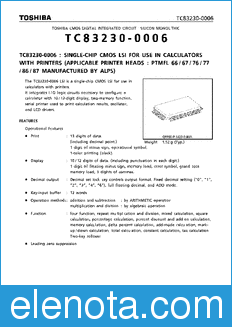 Toshiba TC83230-0006 datasheet