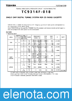Toshiba TC9314F-018 datasheet