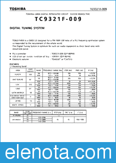 Toshiba TC9321F-009 datasheet