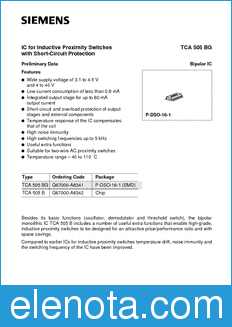 Infineon TCA505 datasheet