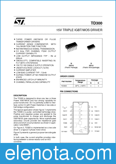 STMicroelectronics TD300IDT datasheet
