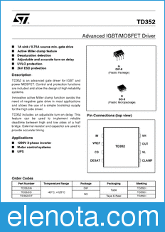 STMicroelectronics TD352 datasheet