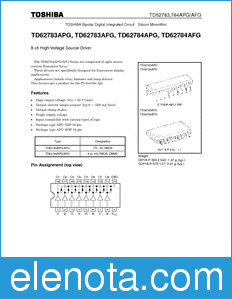 Toshiba TD62783APG datasheet