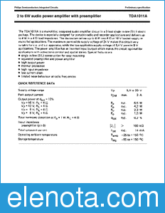 Philips TDA1011A datasheet