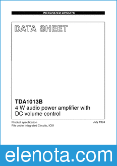 Philips TDA1013B datasheet