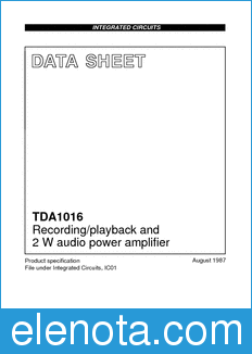 Philips TDA1016 datasheet