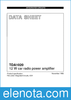 Philips TDA1020 datasheet