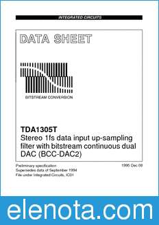 Philips TDA1305T datasheet