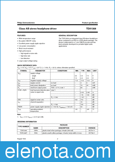 Philips TDA1308 datasheet