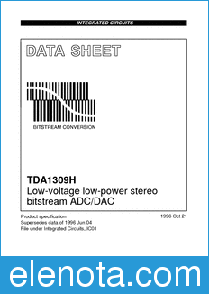 Philips TDA1309H datasheet
