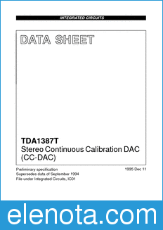 Philips TDA1387T datasheet