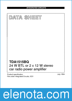 Philips TDA1515BQ datasheet