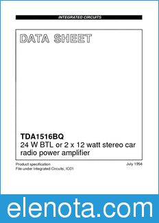 Philips TDA1516BQ datasheet