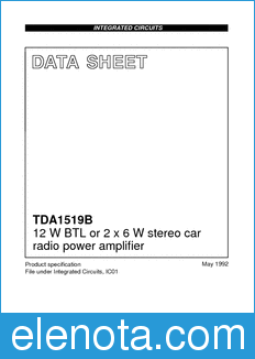 Philips TDA1519B datasheet
