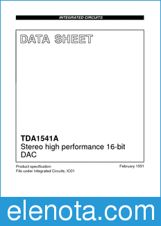 Philips TDA1541A datasheet
