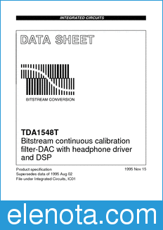 Philips TDA1548T datasheet