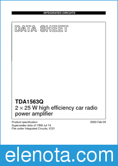 Philips TDA1563Q datasheet