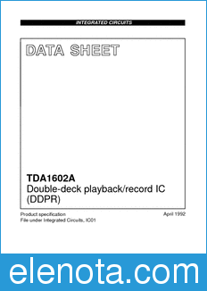 Philips TDA1602A datasheet