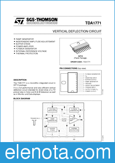 STMicroelectronics TDA1771 datasheet